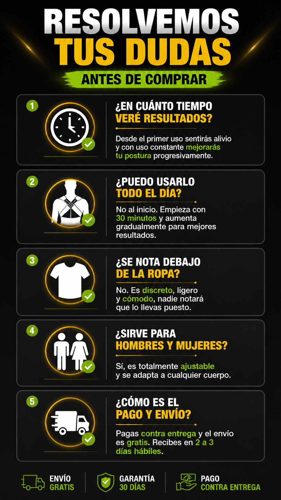 Corrector De Postura Ortopédico Posturex Pro
